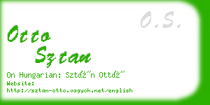 otto sztan business card